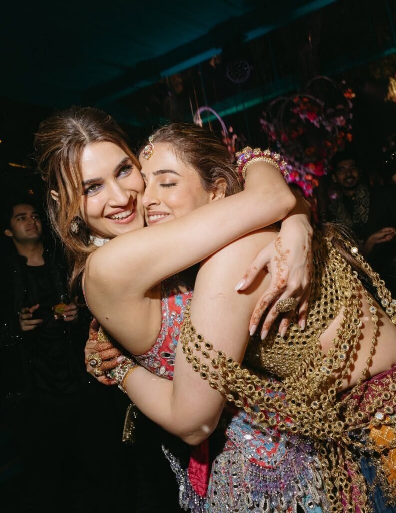 Kriti’s colorful Mehndi lehenga moment