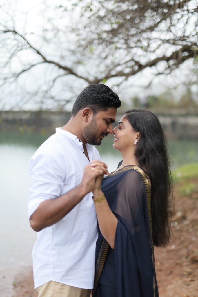 Indo-western matching outfits for pre-wedding shoot