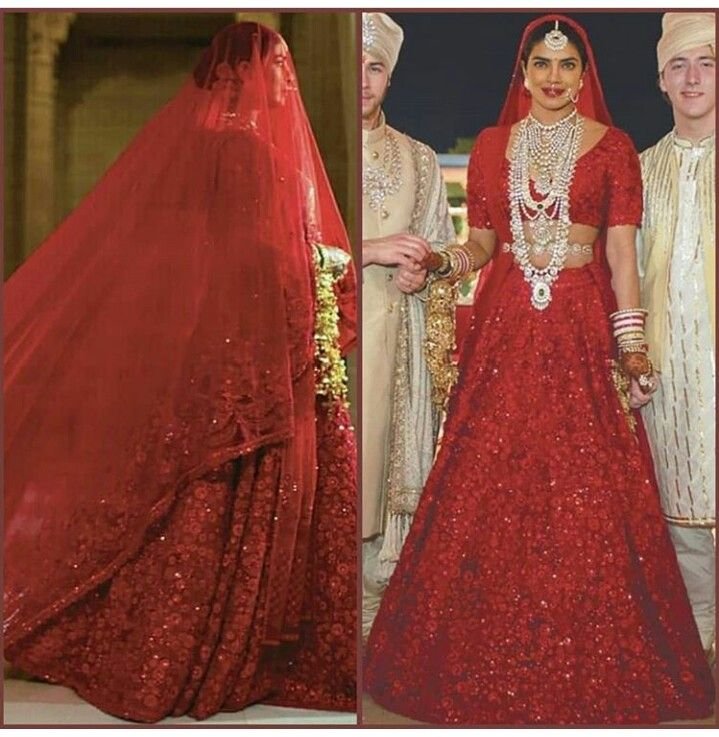 Bride inspired by Priyanka Chopra bridal fashion