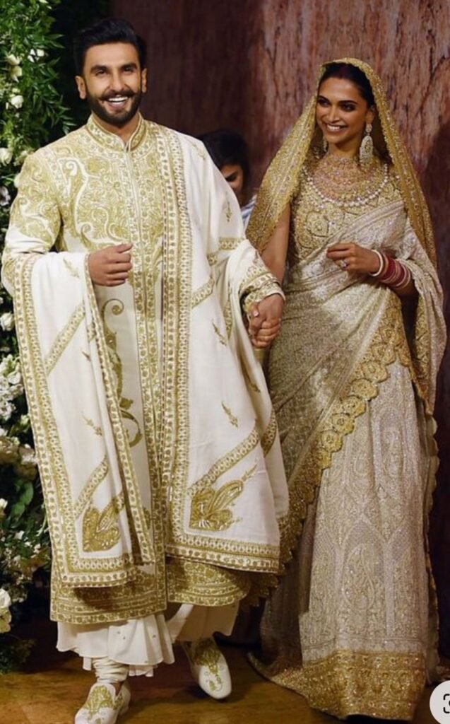 Groom wearing light sherwani for destination wedding
