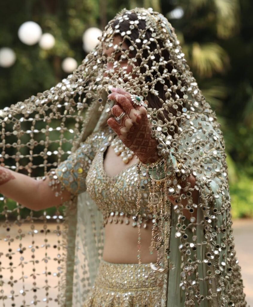 Bollywood inspired long bridal veil