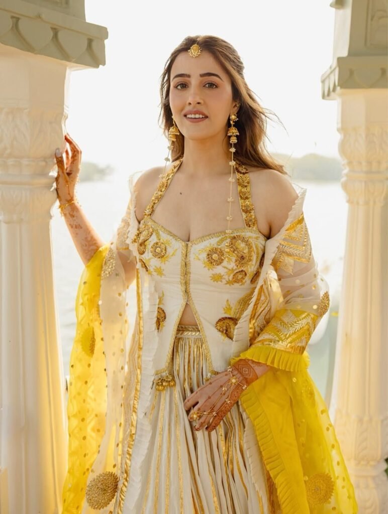Nupur’s radiant yellow Haldi look
