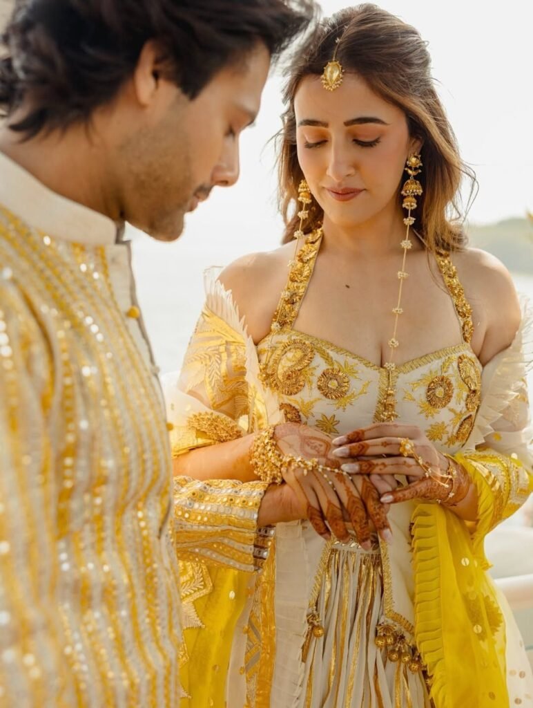 Nupur’s radiant yellow Haldi look