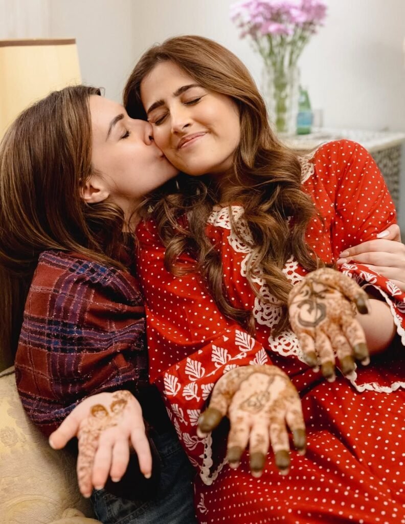 Floral Mehndi lehenga worn by Nupur
