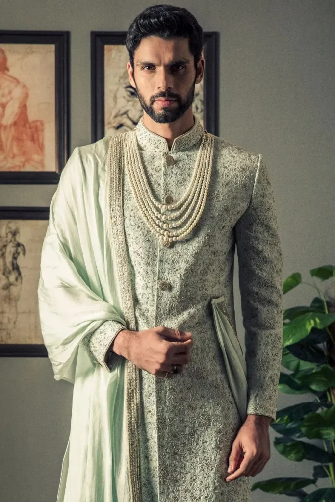 Pastel sherwani groom wedding trend 2026