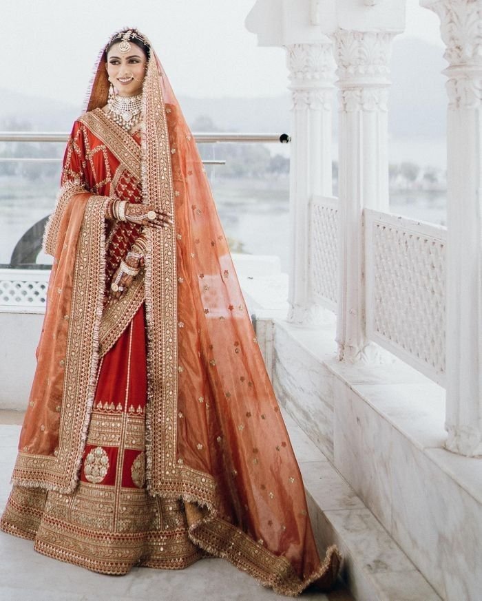  Royal bridal double dupatta style