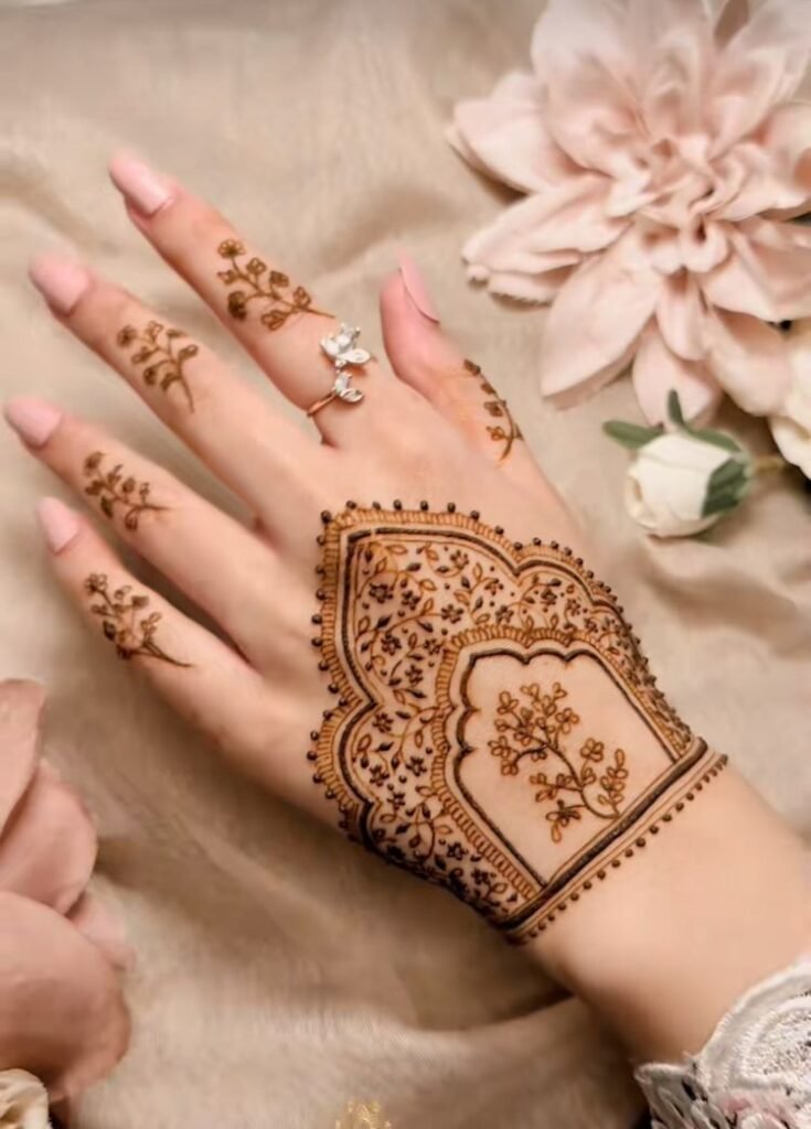 Fusion mehndi design for modern bride