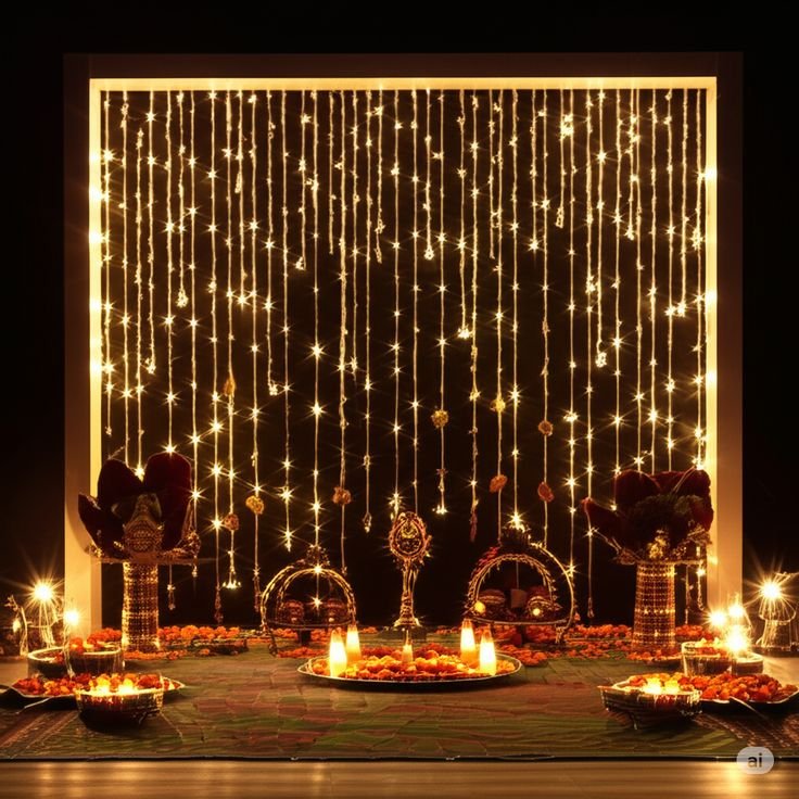 diya decoration for haldi ceremony at home