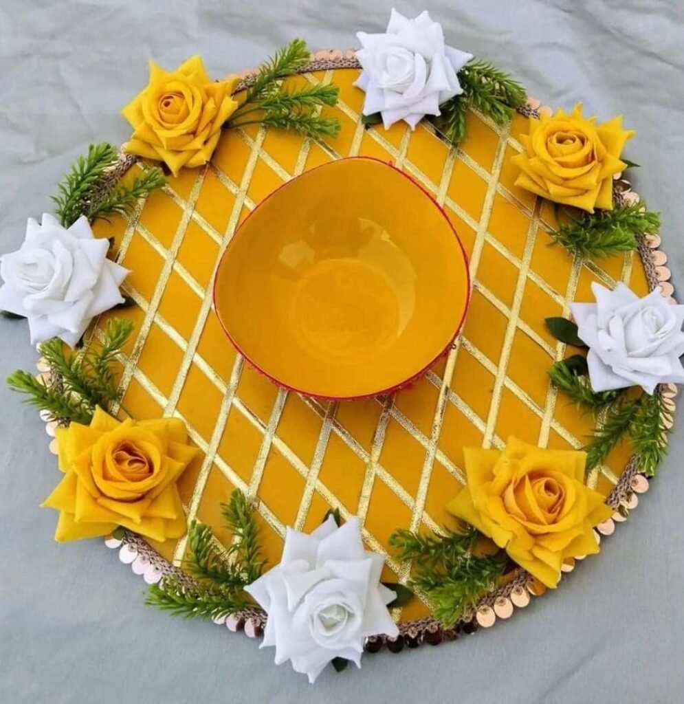 haldi bowl decoration for ceremony