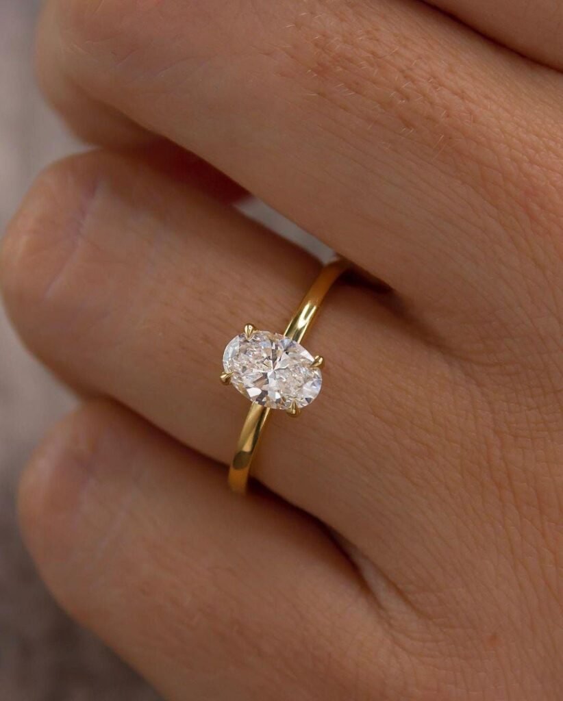  oval solitaire engagement ring 2026 trend