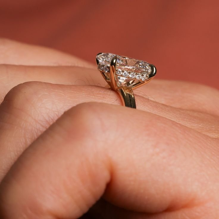 oval cut diamond engagement ring close up