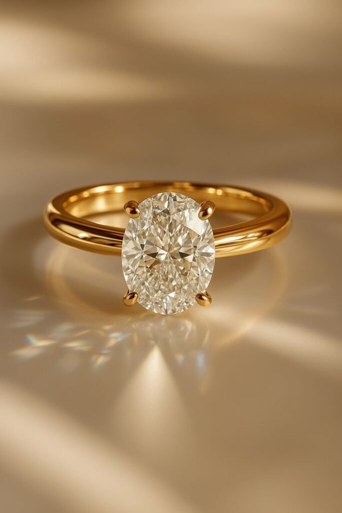  yellow gold diamond engagement ring