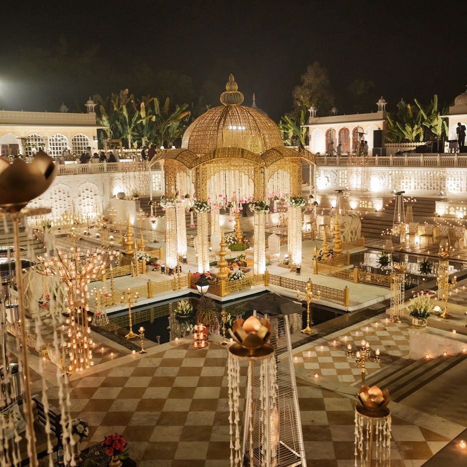 Destination wedding location near Delhi with beautiful landscape