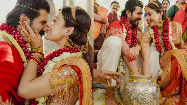 Rashmika Mandanna dressed in festive ethnic outfit