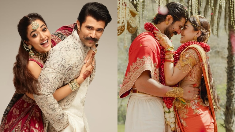 Online collage of bridal fashion inspiration images