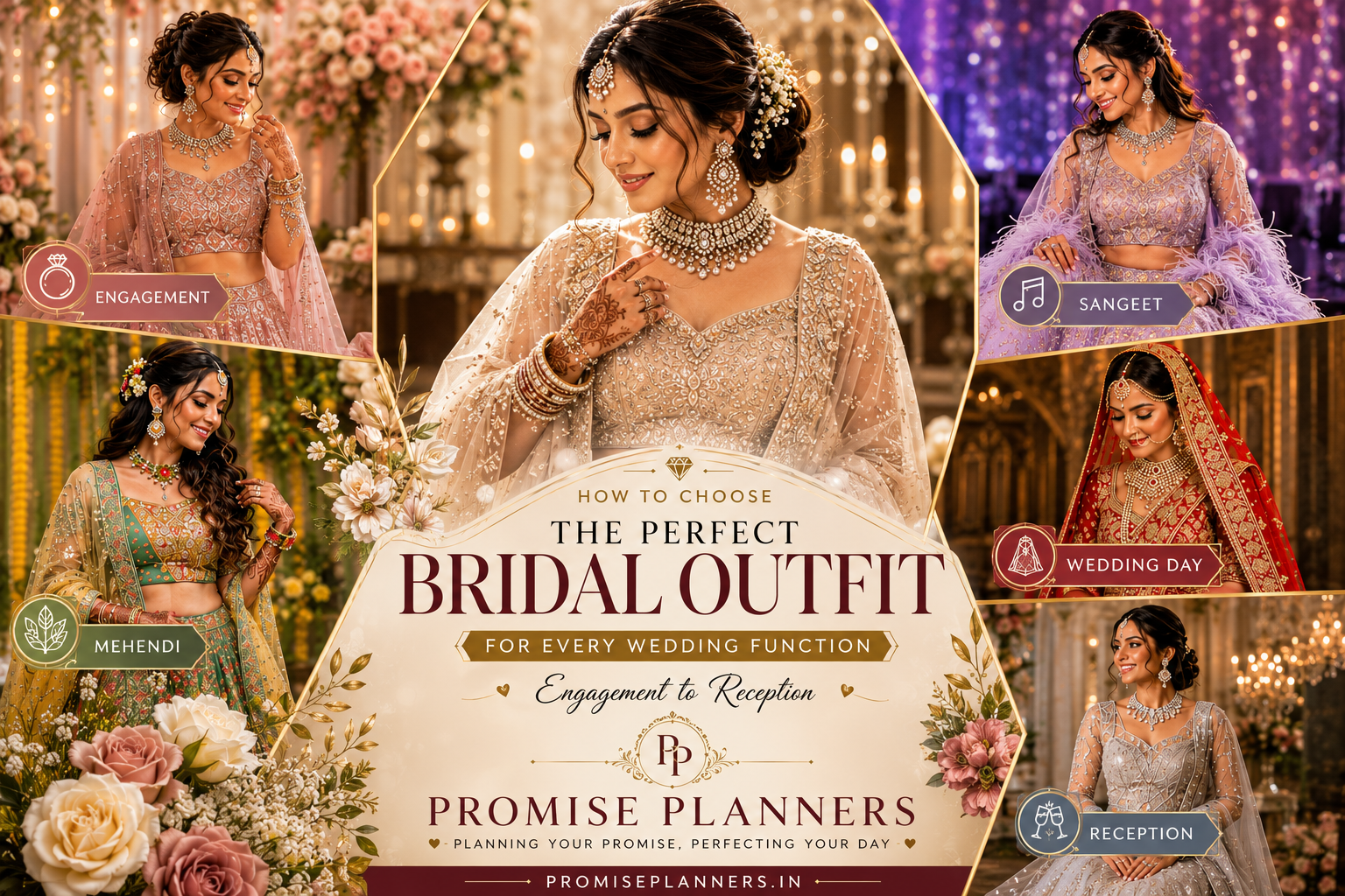 How to Choose the Perfect Bridal Outfit for Every Wedding Function: Engagement to Reception